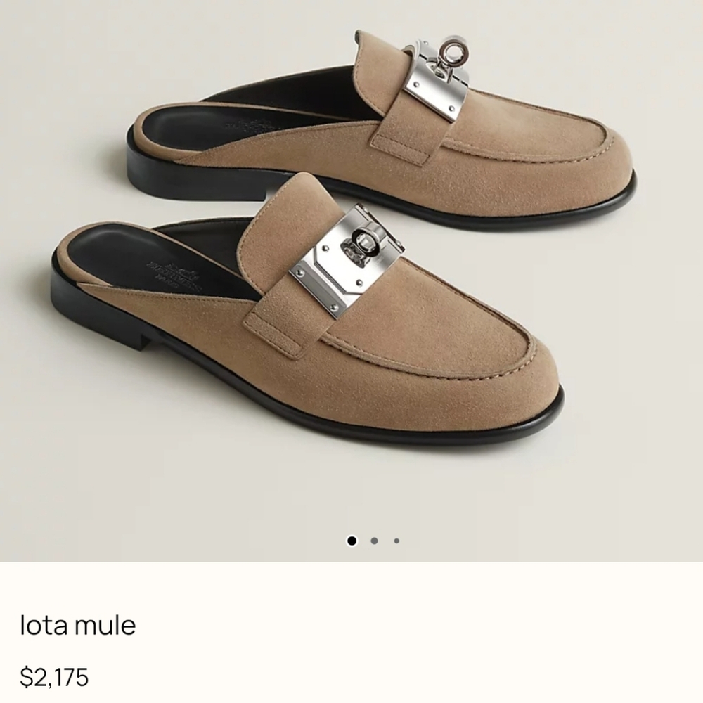 Hermes Iota Mules With Box Size 37.5
